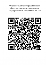 Мониторинг информированности студентов СПО о господдержке образовательного кредитования.